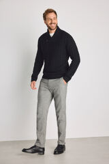 Jack & Jones Cotton shawl jumper Black