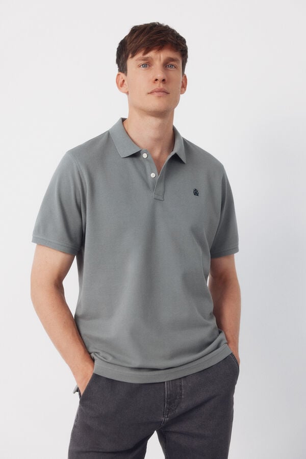 Cortefiel Basic piqué polo shirt Kaki
