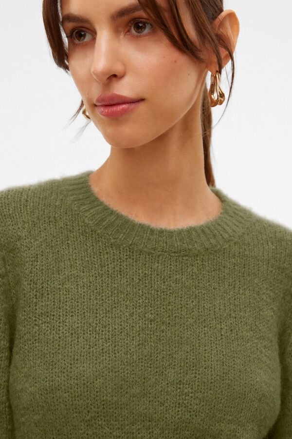 Vero Moda Fluffy knit jumper Green