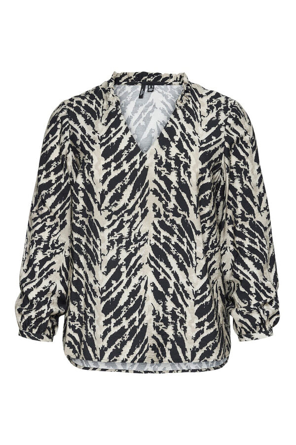 Vero Moda Curve Camisa de manga comprida em bico Curve Preto