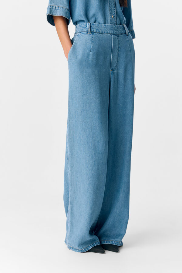 Object Cal&ccedil;a larga tencel Azul