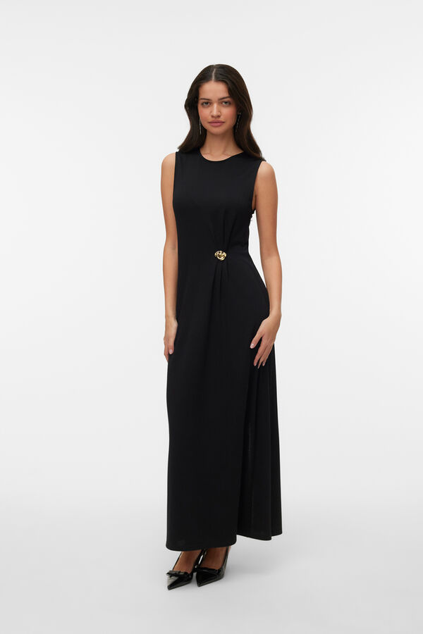 Vero Moda Vestido sem mangas com broche dourado Preto
