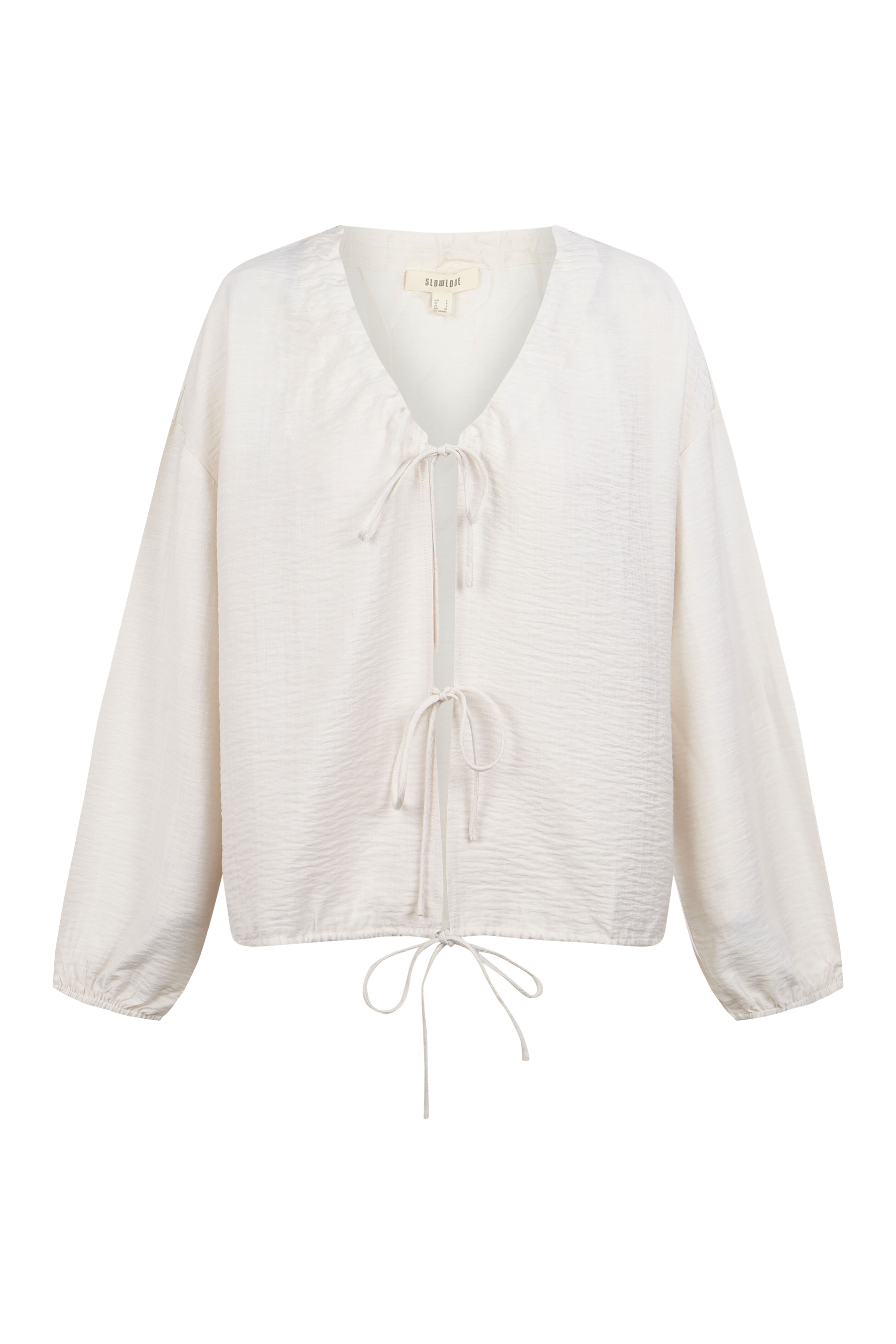 Slowlove Blusa com la&ccedil;adas