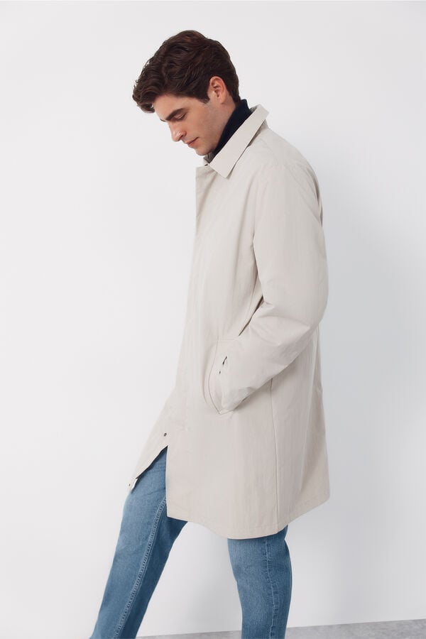 Cortefiel Technical trench coat Beige
