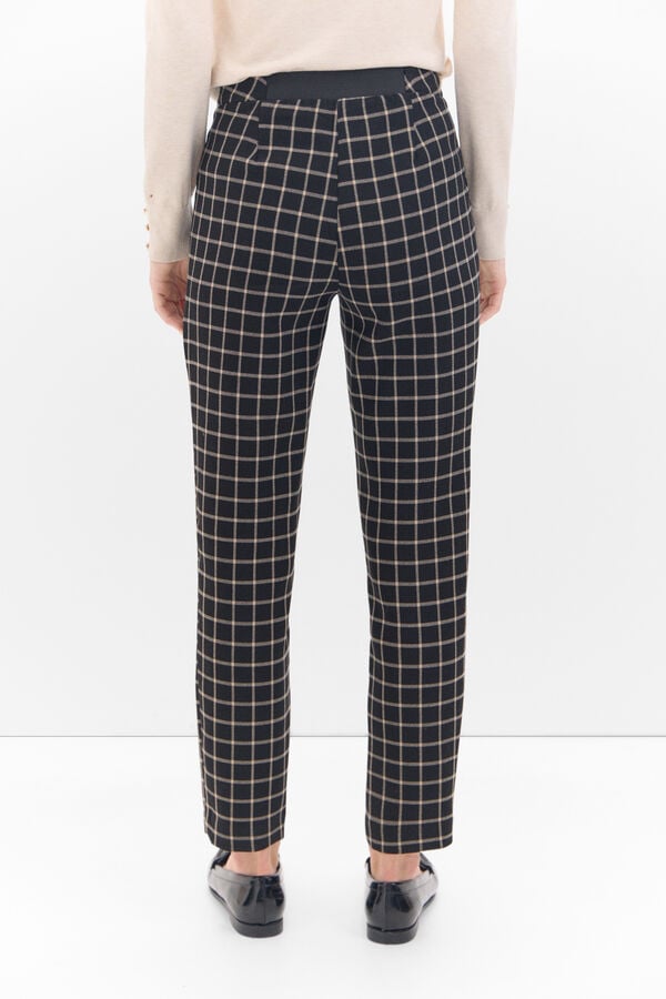 Cortefiel Comfort stretch trousers Printed white