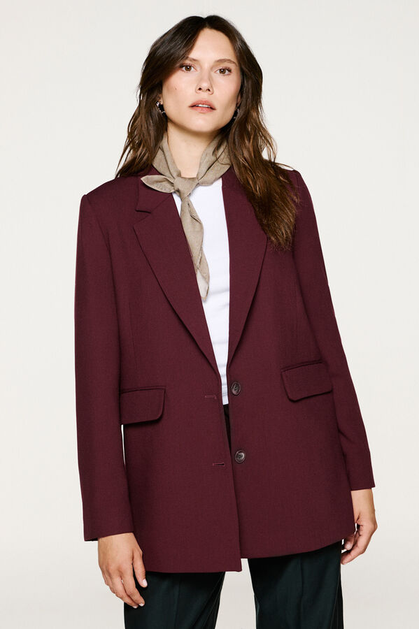 Selected Relaxed fit suit jacket. Purple