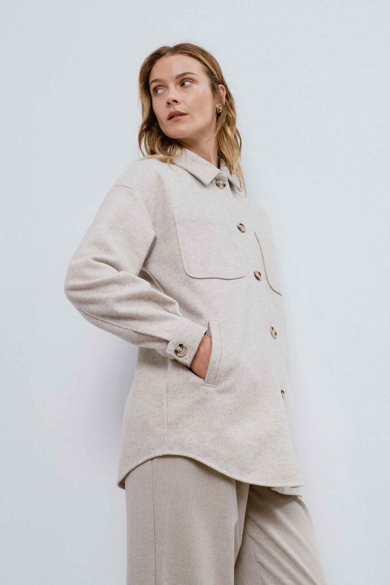 Cortefiel Chaqueta camisera abotonada