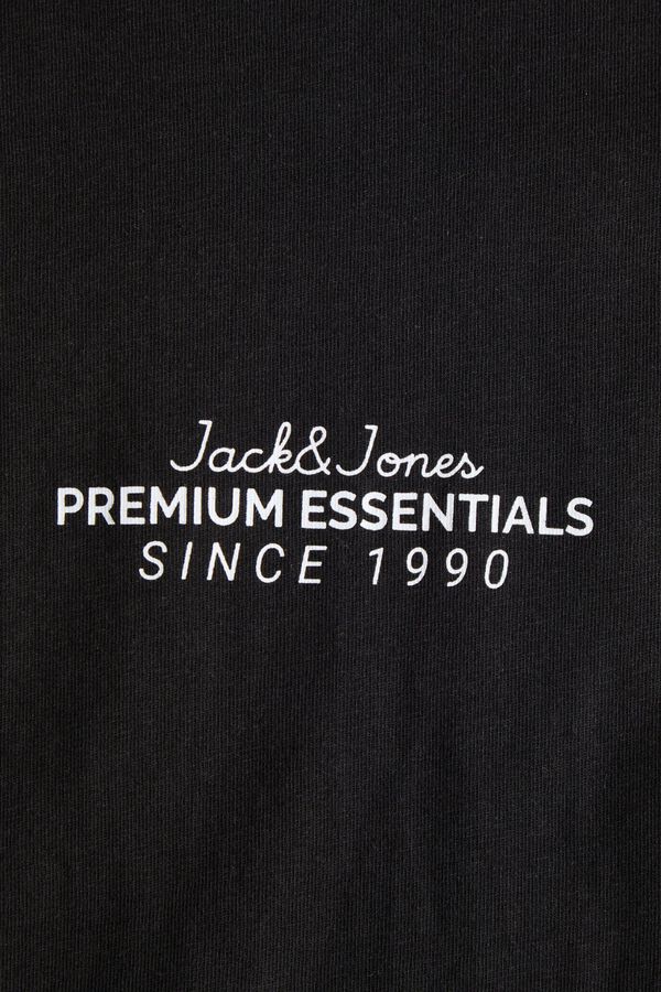 Jack & Jones T-shirt 100% algod&atilde;o org&acirc;nico Preto