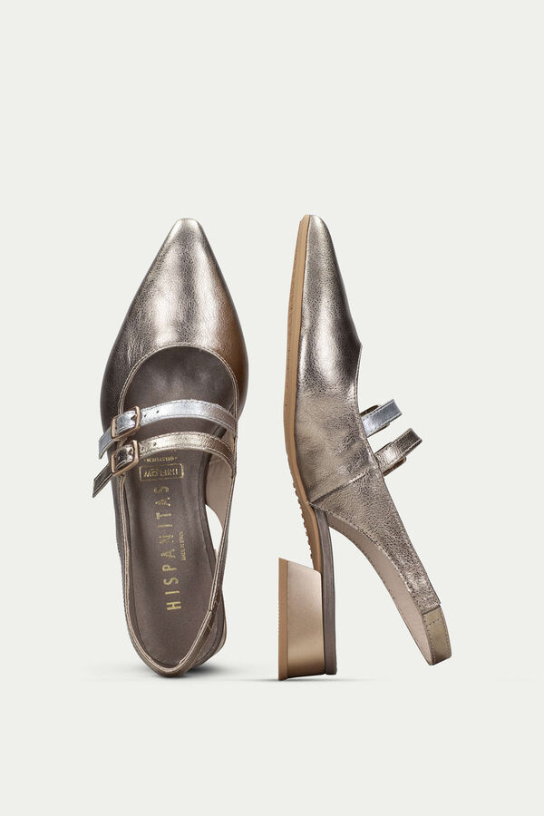 Cortefiel DALÍ pointed toe slingback pumps with straps Grey