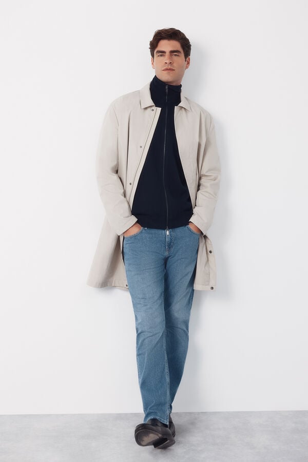 Cortefiel Technical trench coat Beige