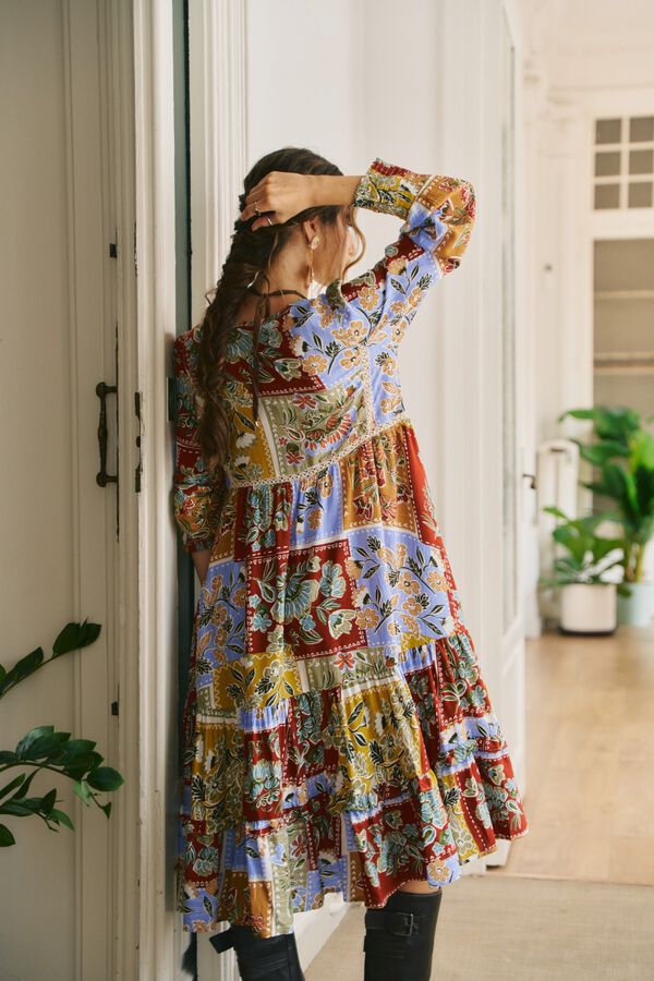 Jaase Vestido midi Monday Multicolorido