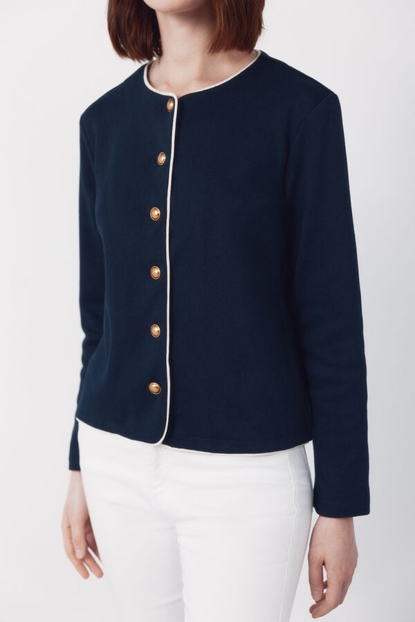 Cortefiel Rebeca vivo contraste Azul marino