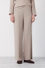 Cortefiel Jersey-knit trousers Beige