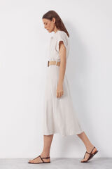 Cortefiel Linen dress Printed white