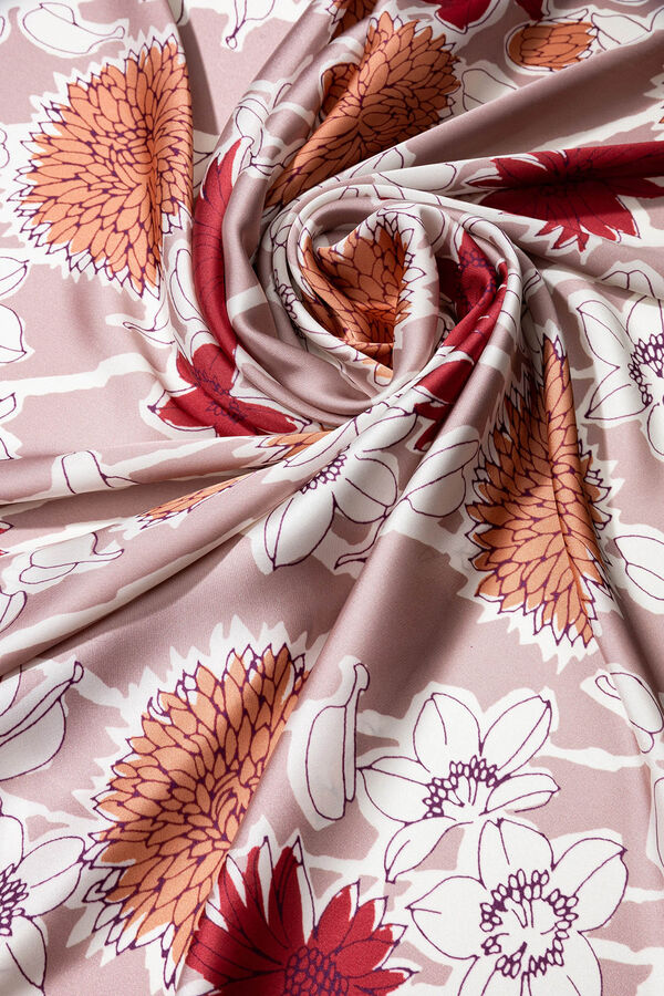 Vilanova Len&ccedil;o de cetim com estampado floral Subiu