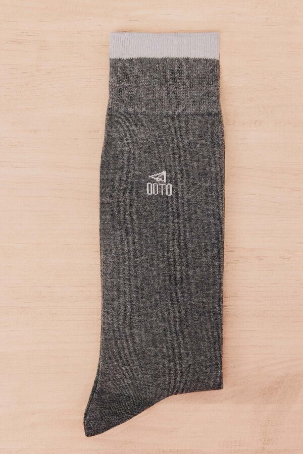 OOTO Meia lisa Cinzento