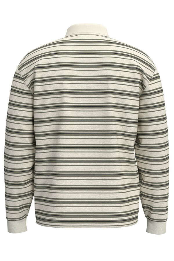 Selected Polo estilo rugby 100% algod&oacute;n org&aacute;nico. Beige