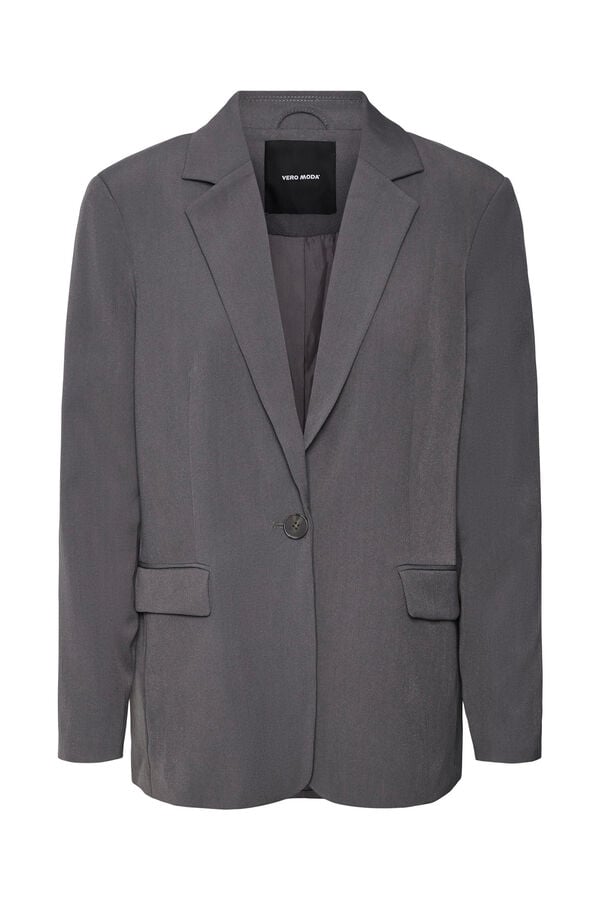 Cortefiel Classic straight cut blazer Grey