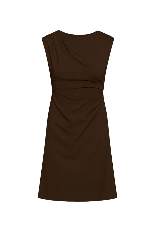Vero Moda Sleeveless short dress Dark brown