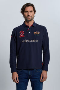 Valecuatro Polo azul marinho modelo cavalo