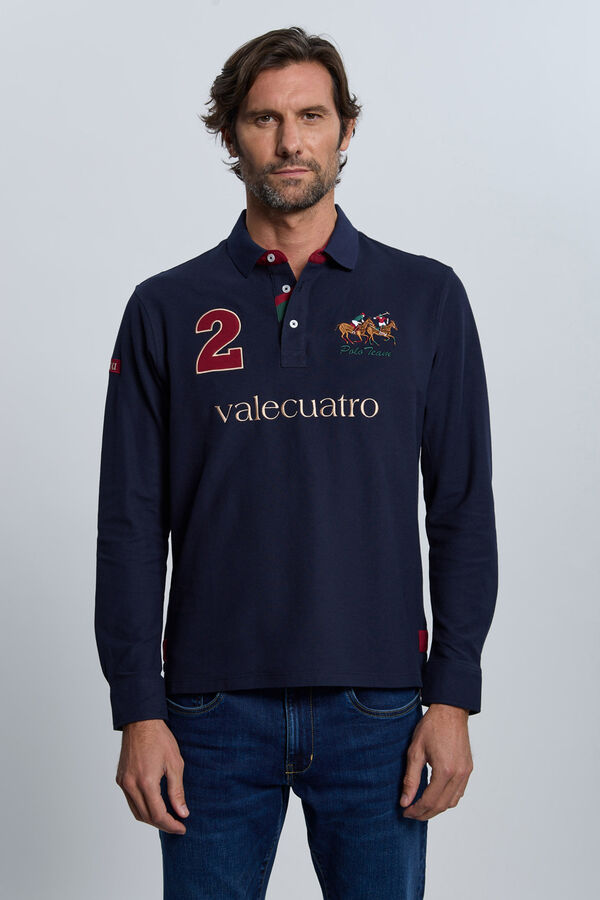 Valecuatro Polo azul marinho modelo cavalo Azul