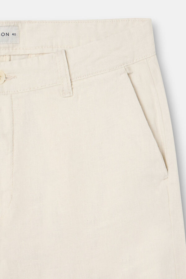 Silbon Cal&ccedil;a desportiva chino em linho Tostado
