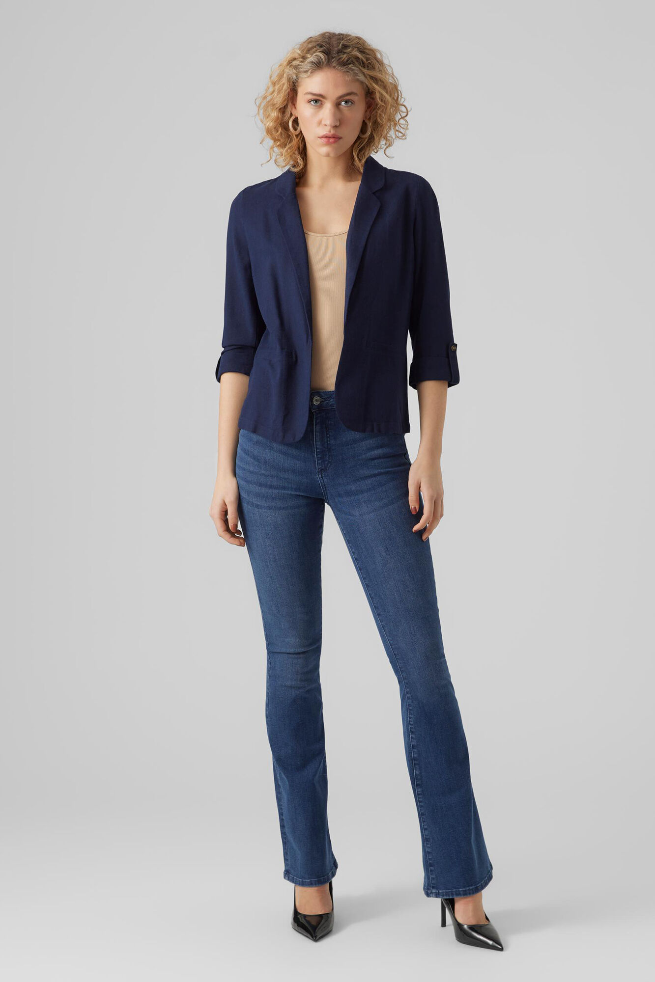 Vero Moda Blazer feminino aberto com lapela