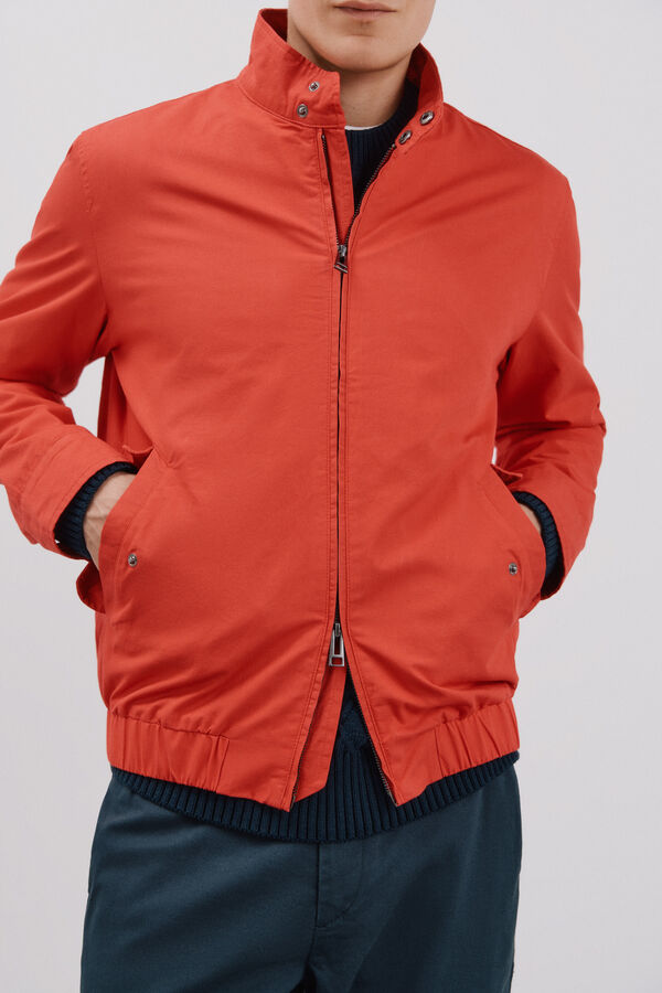 Cortefiel Cotton jacket Red