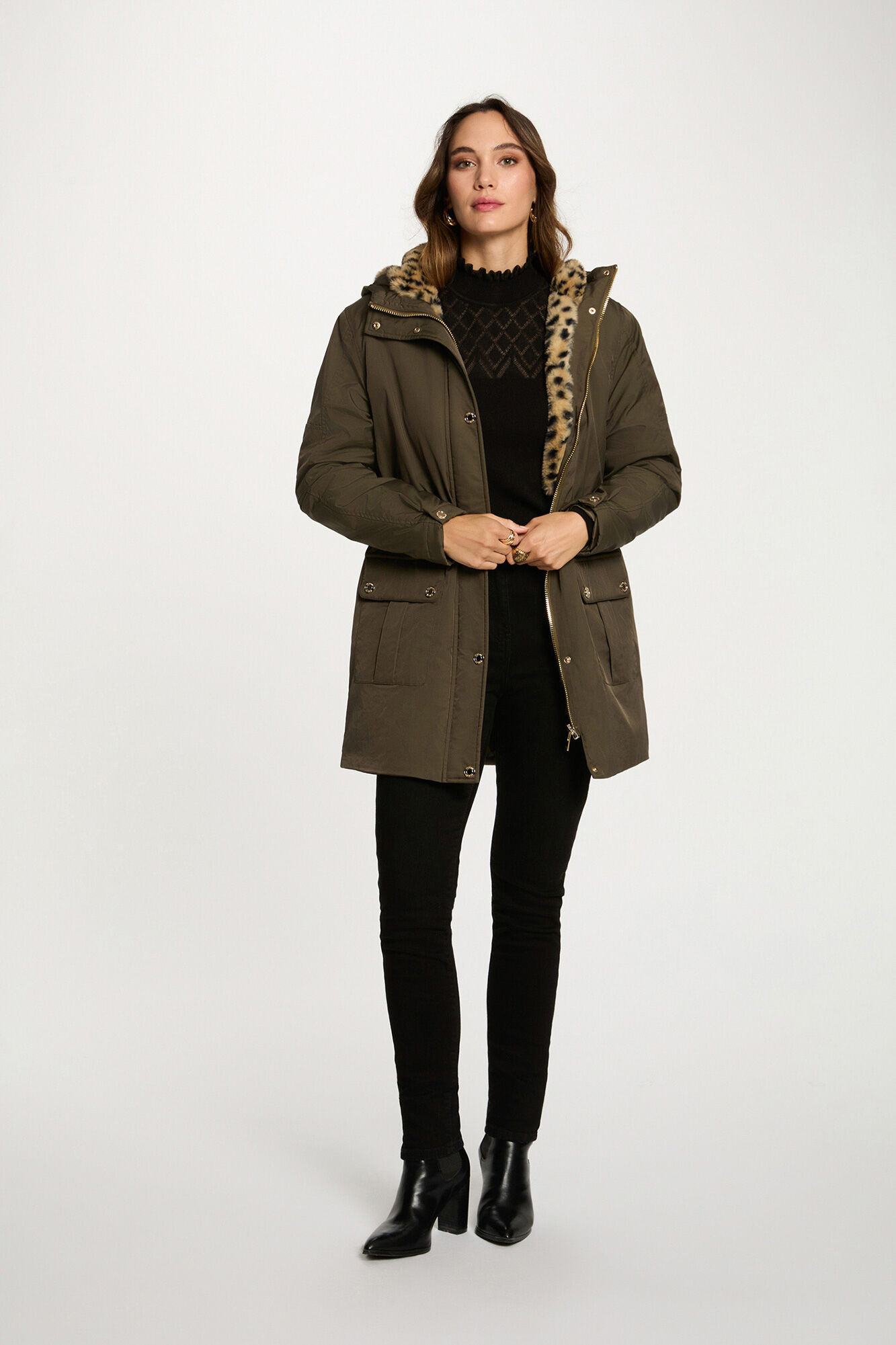 Morgan Sobretudo longo de pele sint&eacute;tica