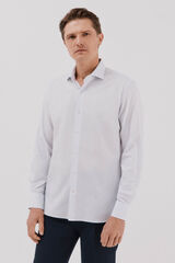 Cortefiel Easy-iron checked dress shirt Blue
