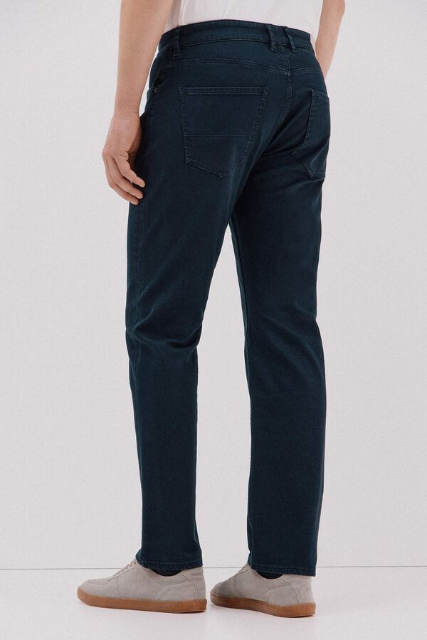 Cortefiel 5-pocket regular fit coloured trousers Navy