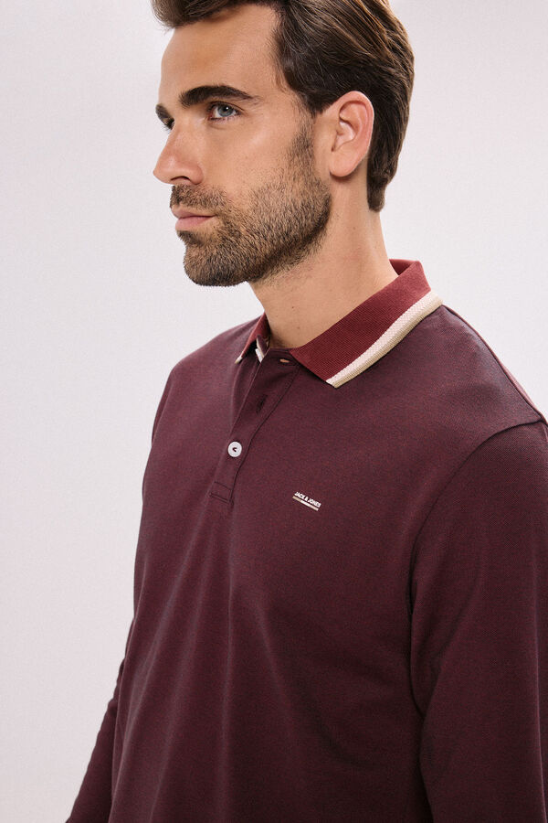 Jack & Jones Polo clássica de manga comprida Azul