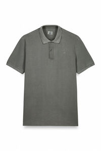 OOTO Camisa polo piqué lavada com bordado de avião