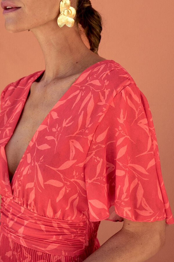 Pol&iacute;n Et Moi Vestido de convidada Roc&iacute;o Vermelho