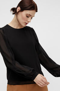 Cortefiel Sustainable fabric blouse Black