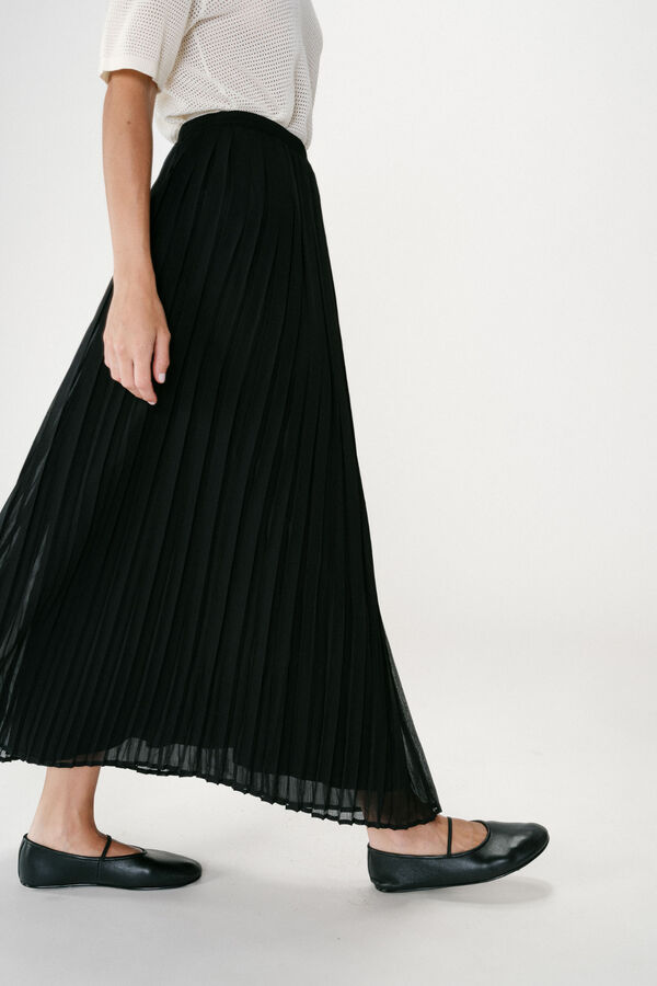 Grace & Mila Saia comprida plissada Walina Preto
