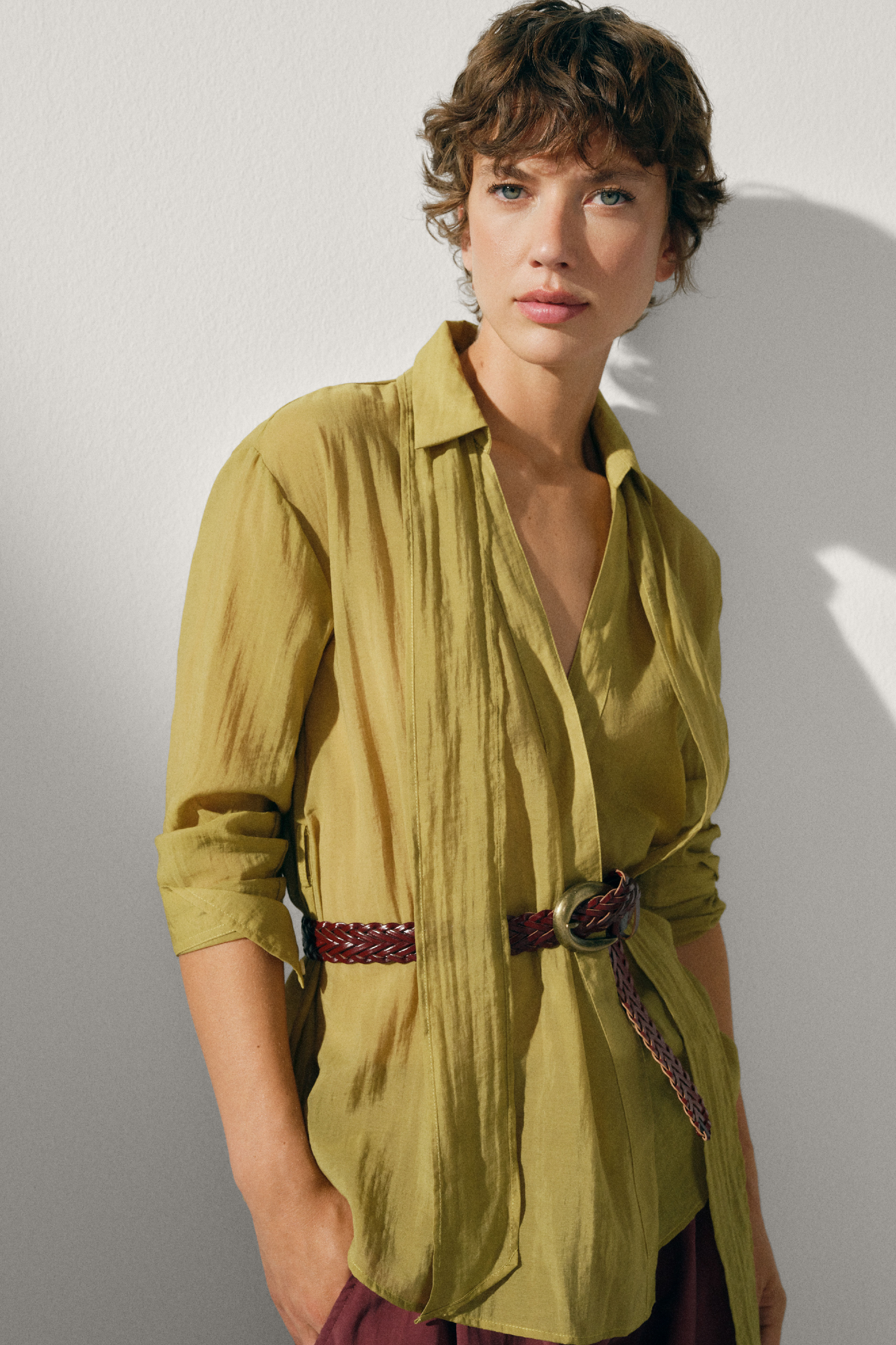 Cortefiel Lightweight wrap blouse