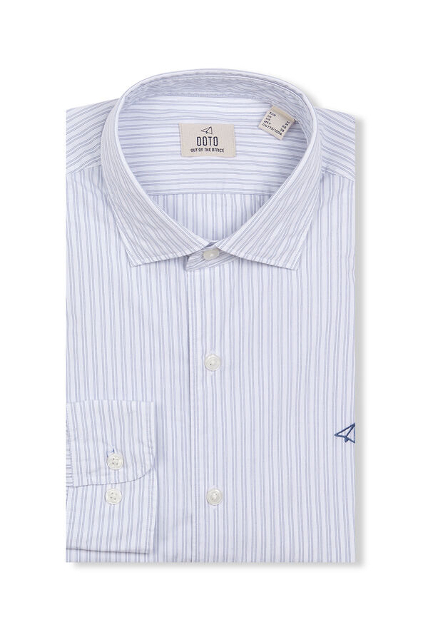 OOTO Camisa rayas popelín Blanco