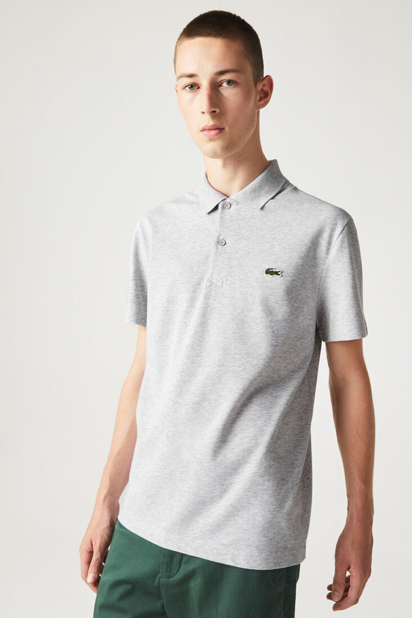 Polo shirt with stitched crocodile embroidery Men s polo shirts