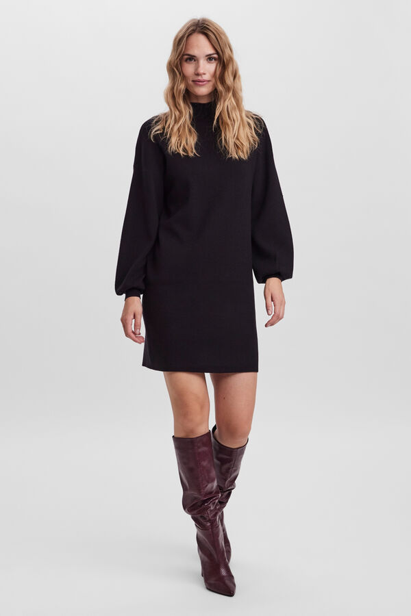 Vero Moda Jersey-knit long sleeve dress Black