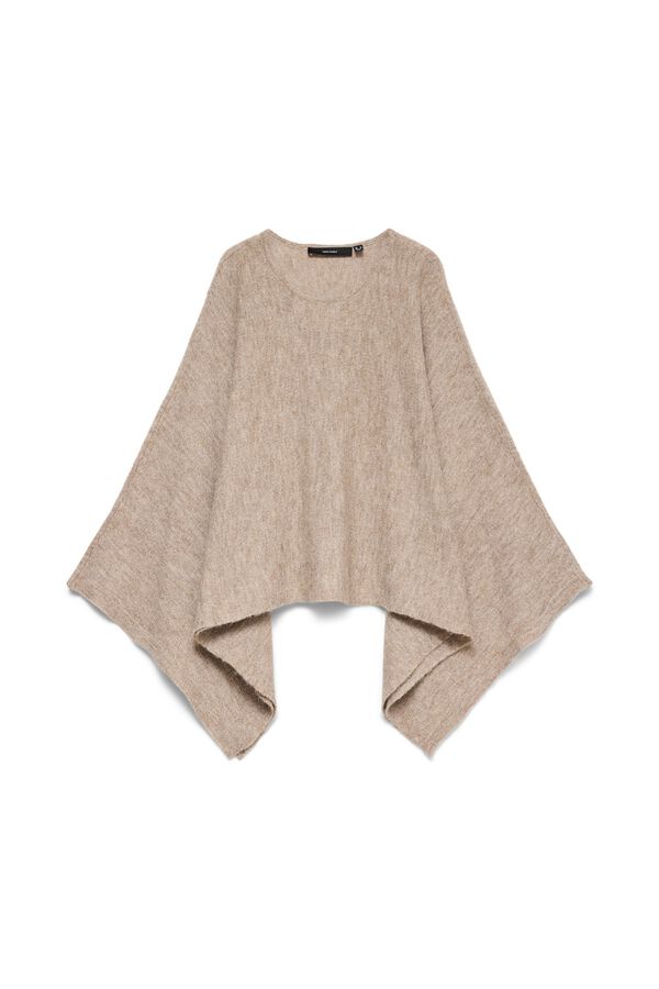 Vero Moda Fine knit poncho Nude