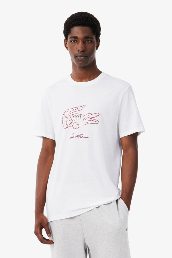 Lacoste T-shirt de manga curta estampada Branco
