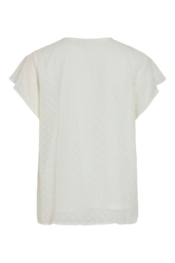 Vila Blusa manga curta plumetti Branco