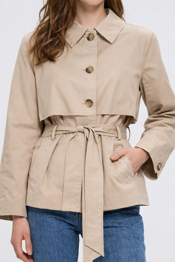 Selected Short trench coat Beige