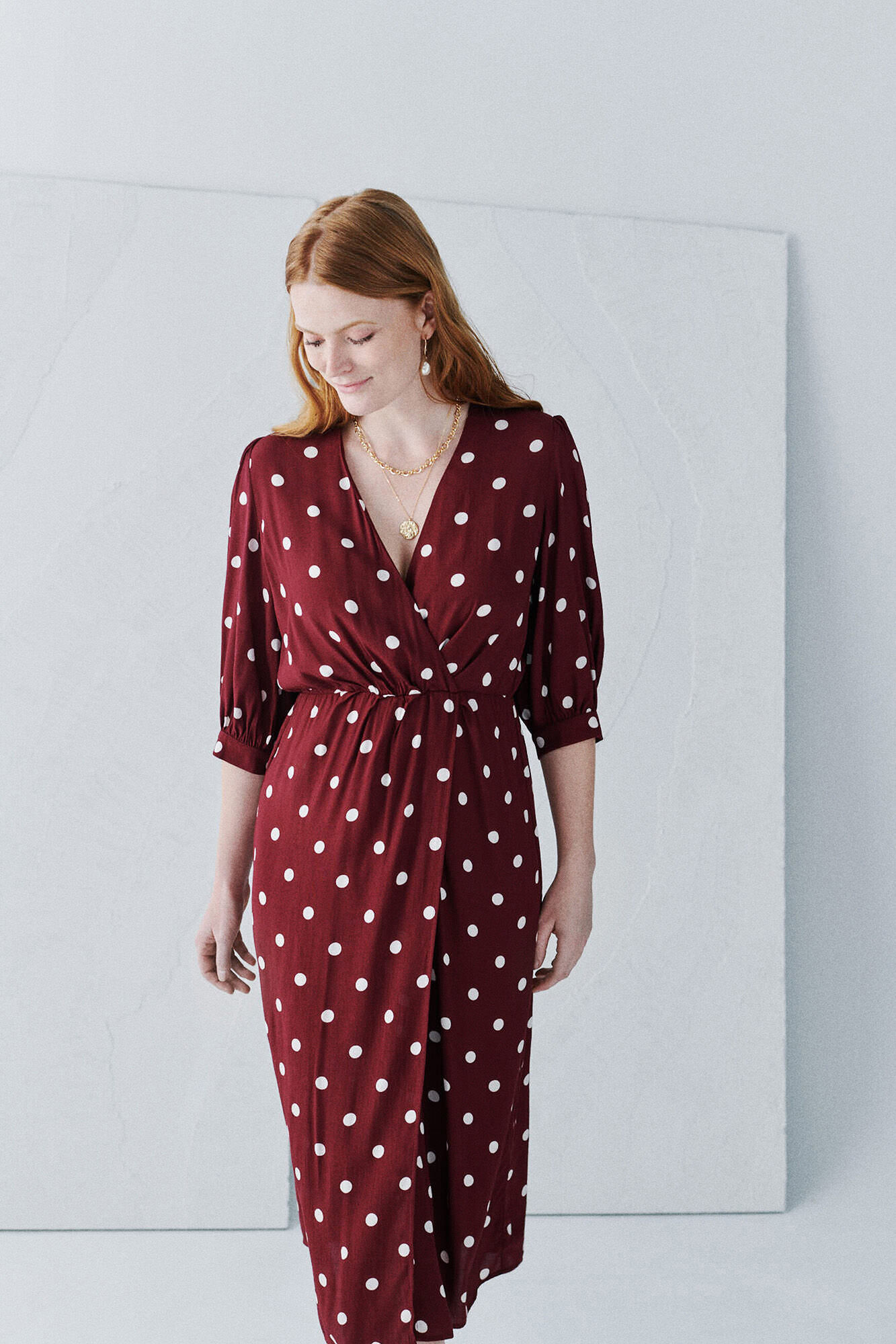 Vestido estampado lunares
