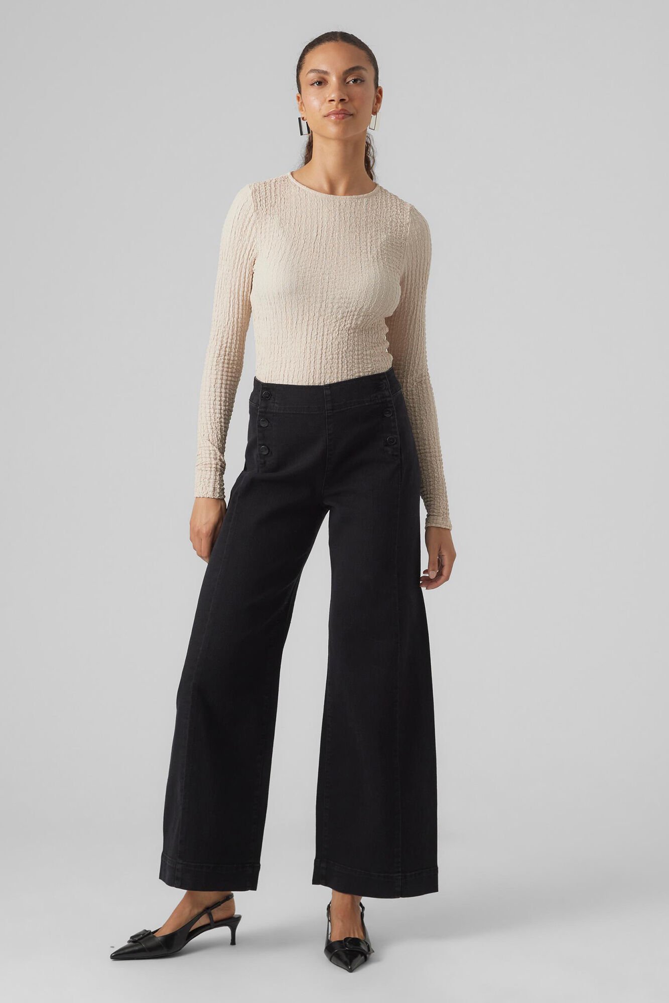 Vaqueros pata ancha best sale mujer