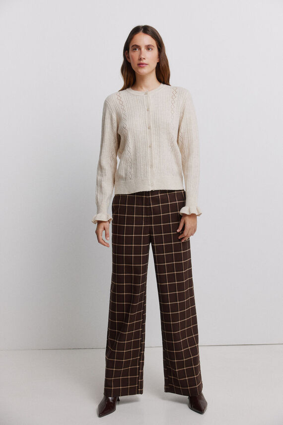 Pantalón ancho de cuadros