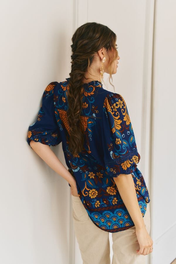 Jaase Blusa gola mao Azul