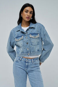 Salsa Jeans Jaqueta Trucker com detalhes