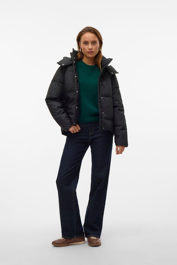 Vero Moda Coated puffer jacket Black